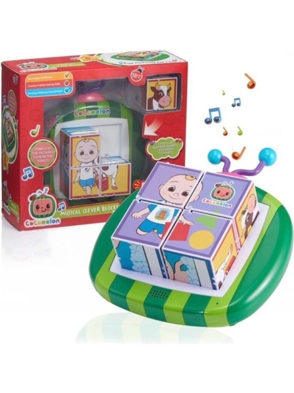 CoComelon MusicalClever Blocks Nursery Rhyme Songs Learning Toy Interactive gift